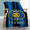 Inter Milan Customize Your Name Blanket Cozy Customizable Blanket Comfortable Versatile for Picnics Livingroom Bedding Seaside Four Seasons Universal