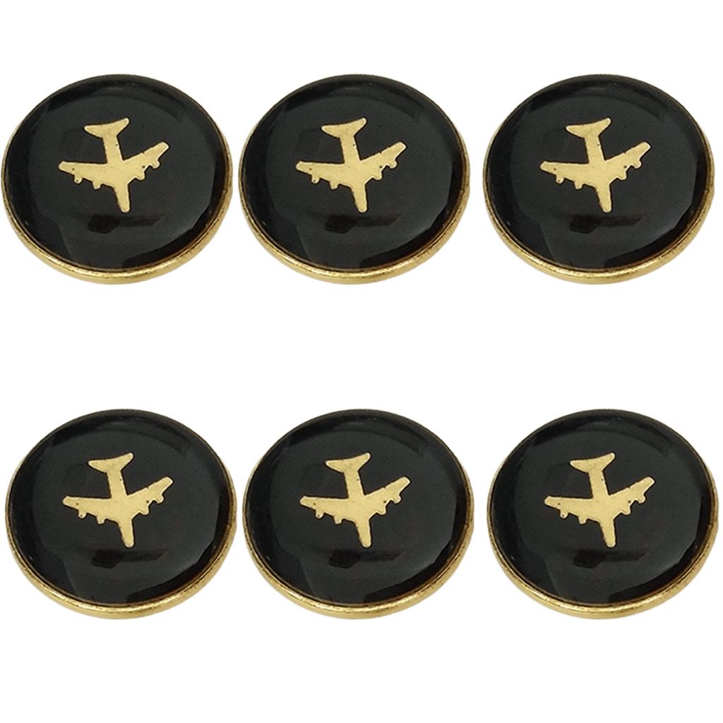 Airport Uniform Buttons Rustproof Metal Buttons Fasteners Airline Crew Buttons for Airline and Ground Crew