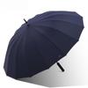 16-rib Steel Reinforced Long Straight Handle Semi-automatic Umbrella Rainproof Windproof Sturdy Men's Business Golf Umbrella