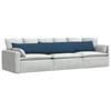 Sofa Cushions 2 Pcs Blue 200 X 40 Cm Fabric