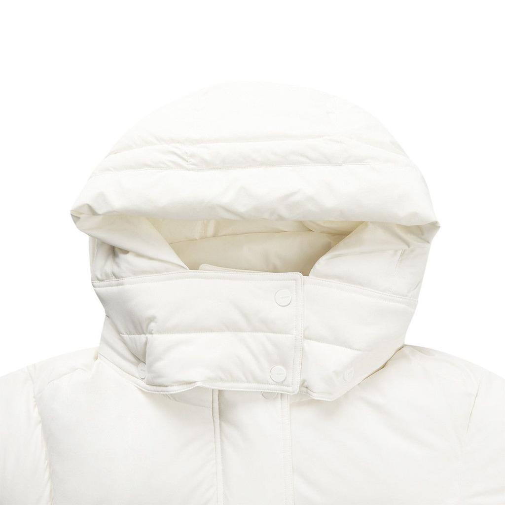 Skechers Diamond Series Warm Windproof Comfortable Detachable Hooded Zipper Long Sleeve Down Jacket Women outerwear Cotton-Candy-White L423W147-0074