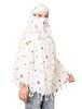 RIVANIV® Cotton Long Scarf Cum Mask Scarves Usable for Vehicle Driver | White Printed Design | Universal Size | For Girl & Women | Breathable Sun Pr