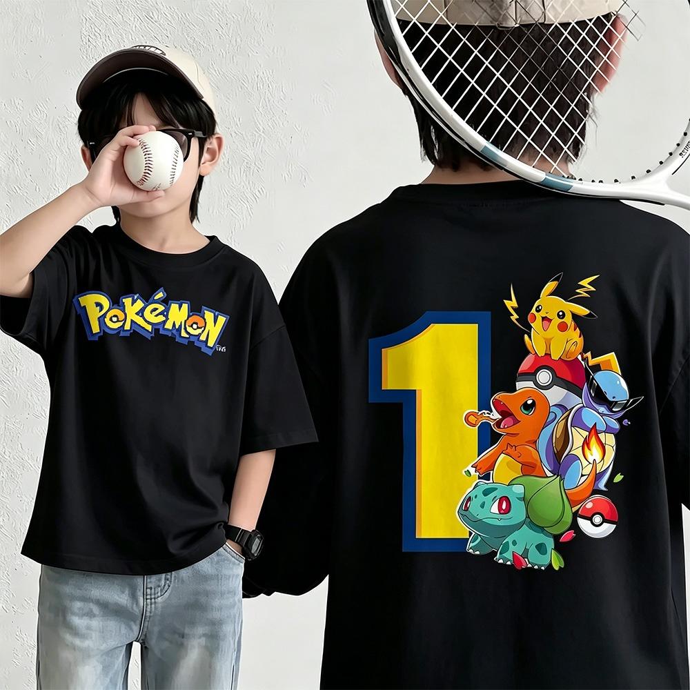 New summer Pokémon Tshirt casual printed shortsleeved shirt fashionable street style top suitable for both men and women