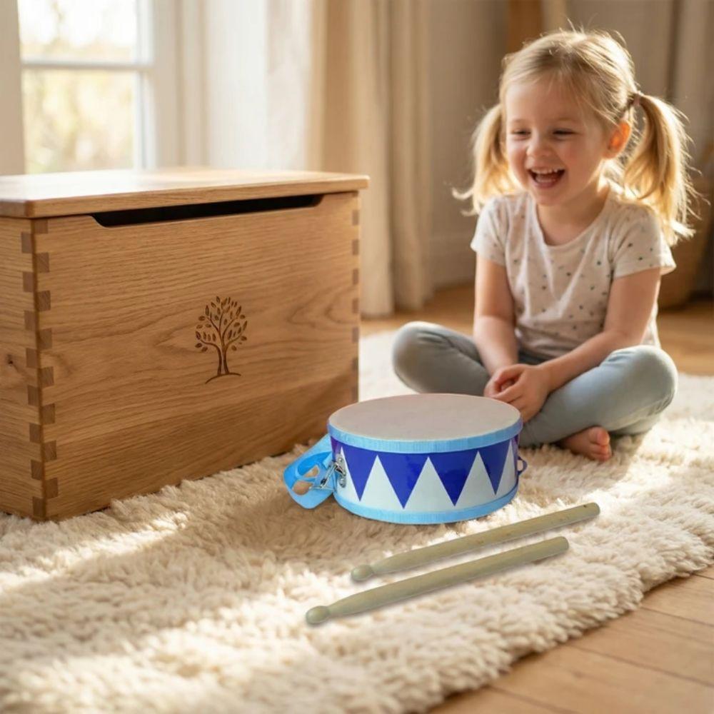 Montessori Instrument Hand Drum Toys Percussion Instrument Wood Kids Drum Toys  Children Preschool
