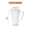 Shangqi White Bone China Gold Rim Coffee Mug