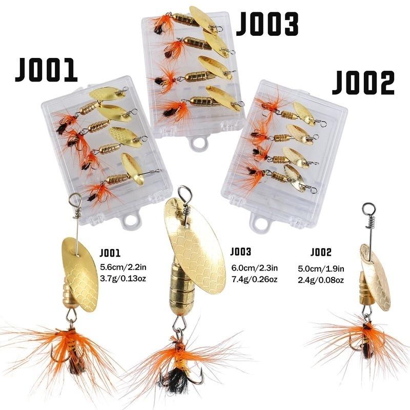 Rybářské návnady Spinner 5ks Kovové rybářské návnady Návnada Pstruh Losos Sada návnad s tvrdou kovovou lžičkou