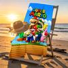 Super Mario Print Beach Towel Design, Soft, Lightweight. for Home Bathroom, Spa, Pool, Yoga, Surfing, Camping, Gift for Family, Friend