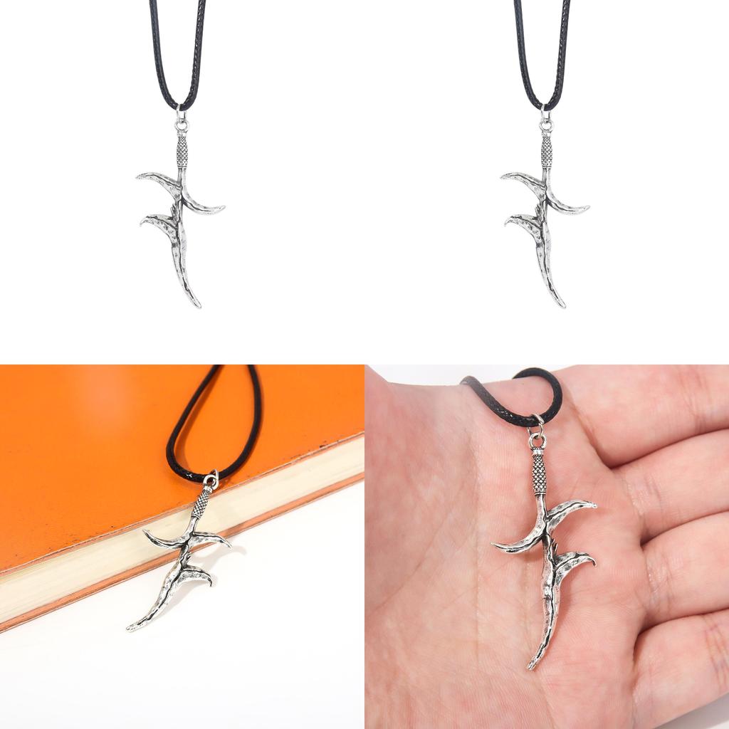 Elden Ring Melina Black Sword Necklace Alloy Jewelry Gothic Style For Gamers