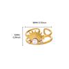 Popular style zircon square ring women's high-end titanium steel k gold stainless steel ring