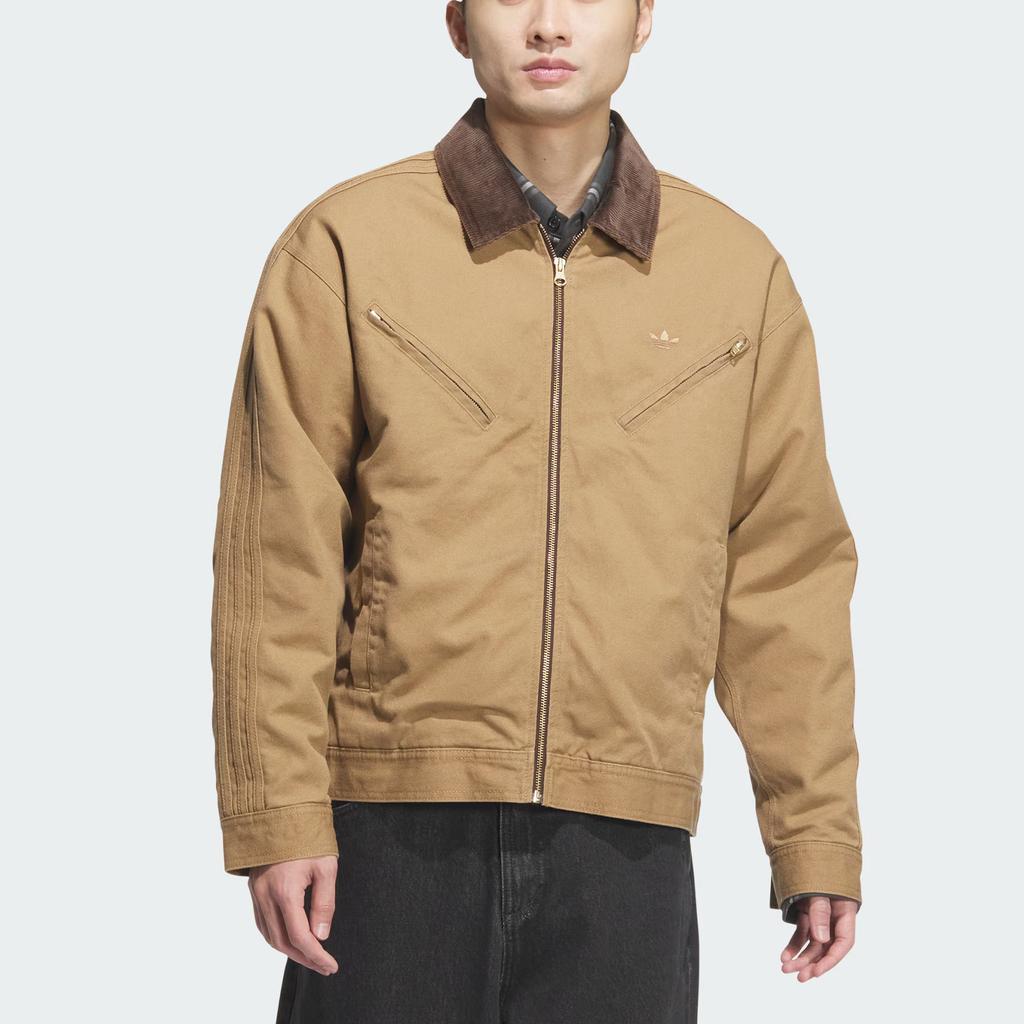 Adidas Originals Wash Pad Jacket Solid Color Casual Warm Comfortable Jacket Men Jackets Desert-Brown Gold JW9576