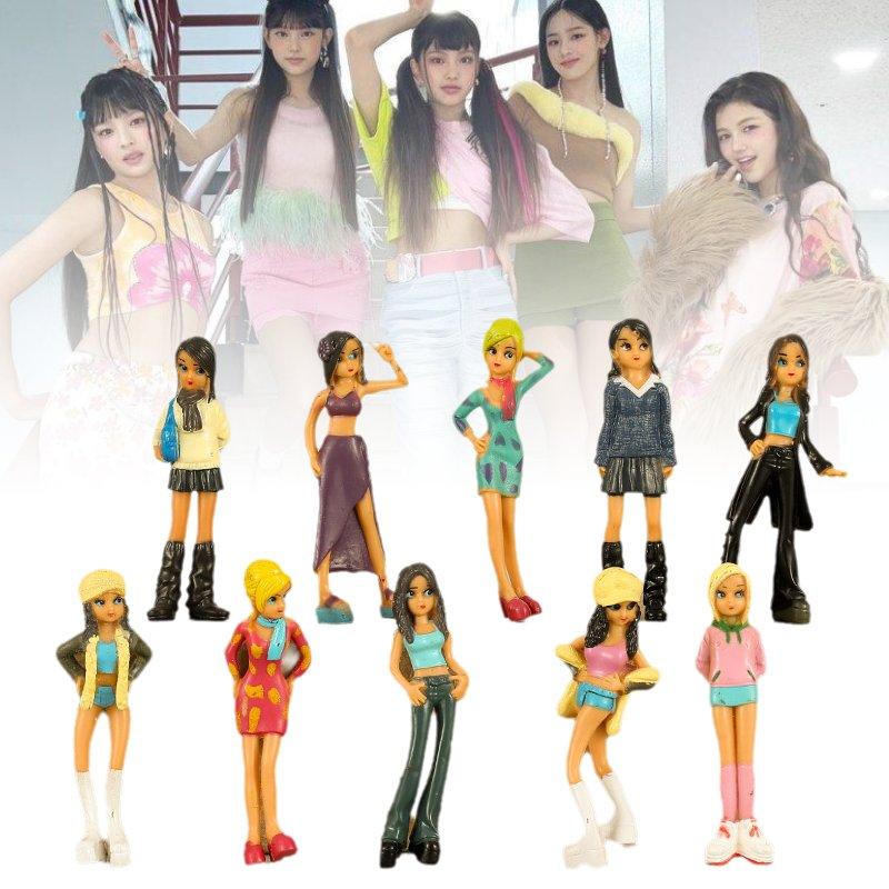 10pcs Y2k Style Girl Toys Doll Model Gift Tabletop Decoration Room Ornaments