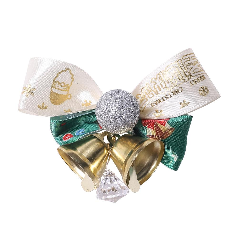 3Pcs Bow Bell Christmas Tree Pendant Christmas Supplies Decoration Ornament for Home Decor New Year 2026 Navidad DIY Accessories