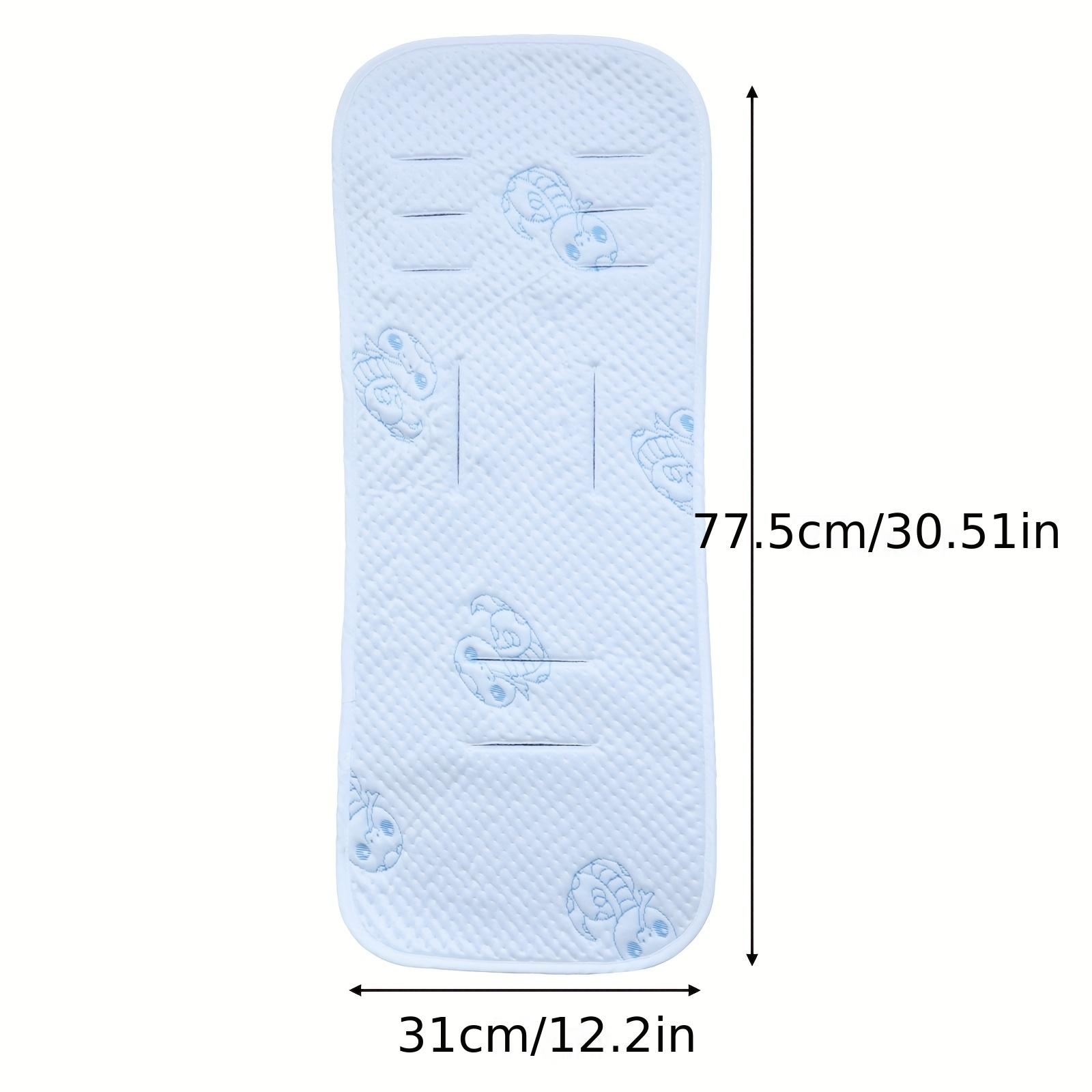 

New Cooling Thin Stroller Thickened Cushion Baby Car Seat Breathable Four-Season Universal Washable Machine Mat синій