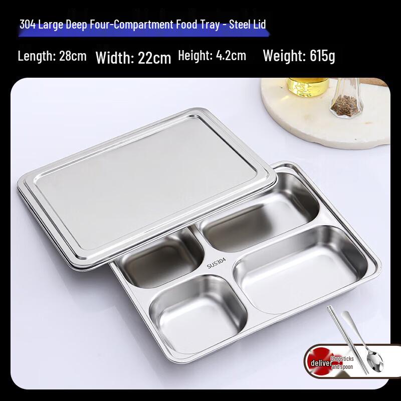 

Stainless Steel Divided Meal Tray