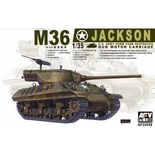 AFV Club 1/35 M36 Jackson Tank Destroyer 35058 Plastic Model