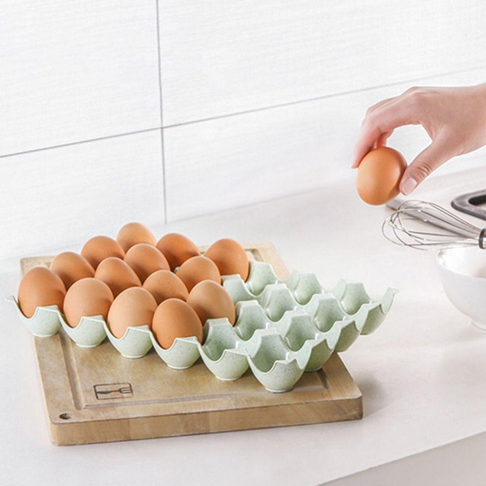 Large-capacity Egg Storage Box 24/15 Grooves Egg Dispenser for Kitchen Trendy Egg Container
