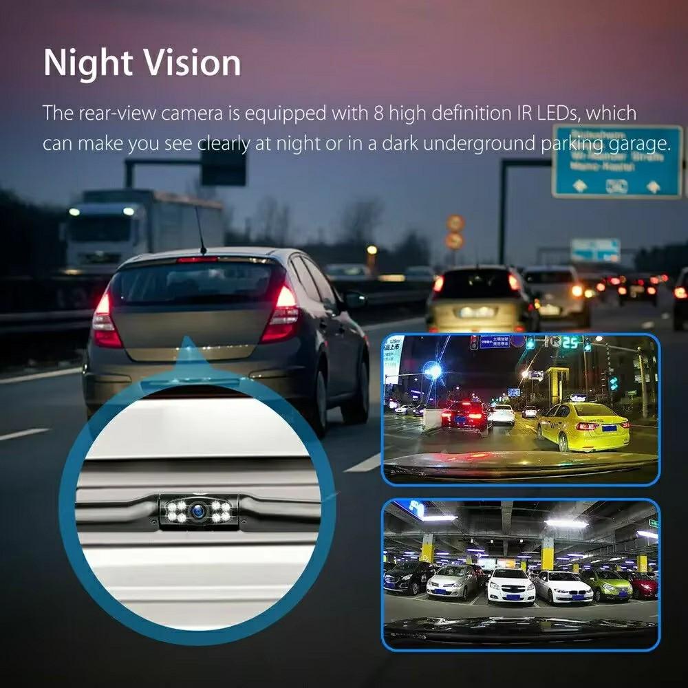 License Plate Frame Car Camera HD Infrared Night Vision Rear View Reversing Camera for Sedan SUV Truck RV