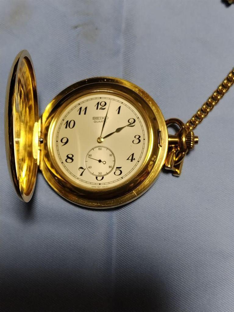 [USED] Seiko Pocket Watch, Gold, Open/close Type