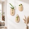 Home Ornaments Wall Decoration Wooden Flower Pot Minimalist Wall Mounted Planter  Home Decor