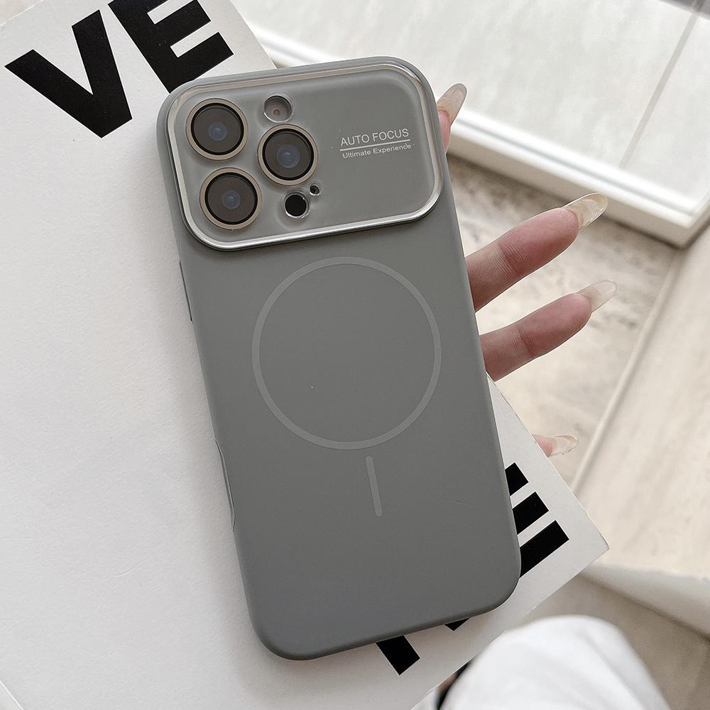 Seconds Change To 17Pro Max Liquid Silicone Magnetic Case for IPhone 17 Air 16 15 Wireless Charge Large Glass Lens Protect Cover