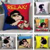 C-Cartoon  Comics M-MafaldaS Pillow Case Short Plush Sofa Decorative Gift Home Double-sided Printing Cushion