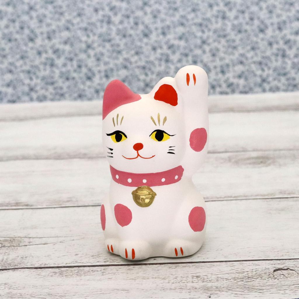 Craftsman House Seto Ware Lucky Maneki-neko (Lucky Color Peach)
