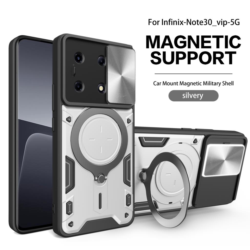 For Infinix Note 30 VIP 5G Magnetic Car Holder Case Frame Flexible Case Cover Infinix Note 30/Note 30i/Note 30 Pro Phone Coque