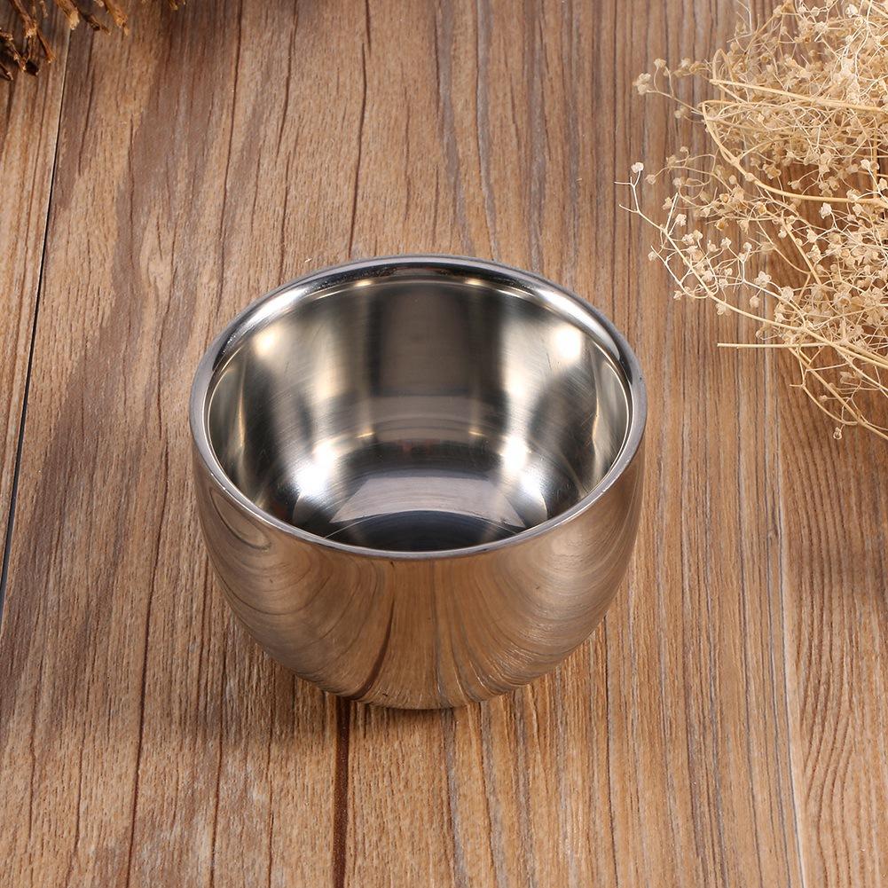 

Durable Men s Stainless Steel Hairdressing Shaving Cream Soap Mug Bowl Cup Tool