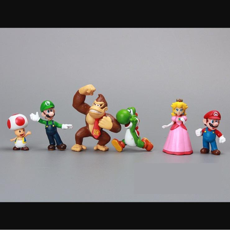 Buy 6pcs/set Super Mario Figures Super Mario Bros Bowser Koopa