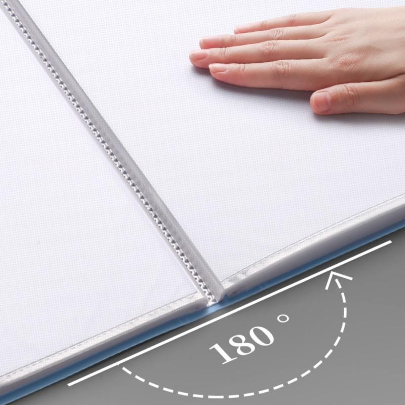 4Pcs A4 Thickened Folder 100 Pages Information Book Large Capacity Diy File Folder Multifunctional Document Organizer Desktop Storage Holiday Gift N