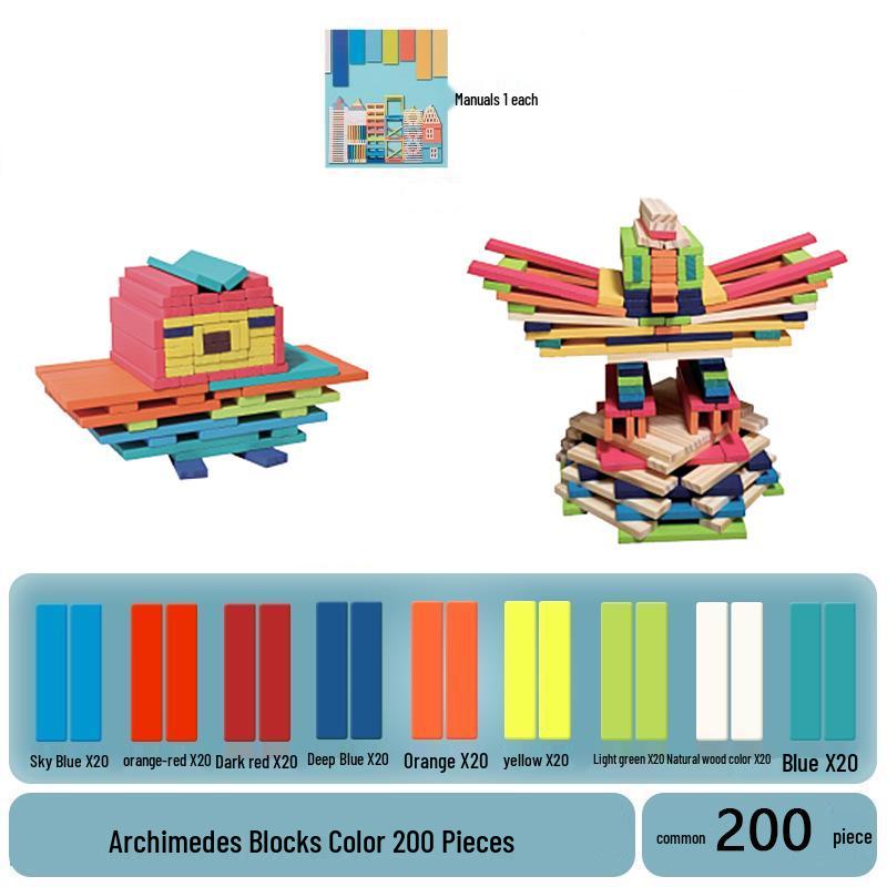 Wooden Building Blocks for Kids: Educational Construction Toys for Stacking and Building Fun