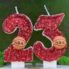 Basketball Number Birthday Cake Candles - Creative Digital Party Decorations