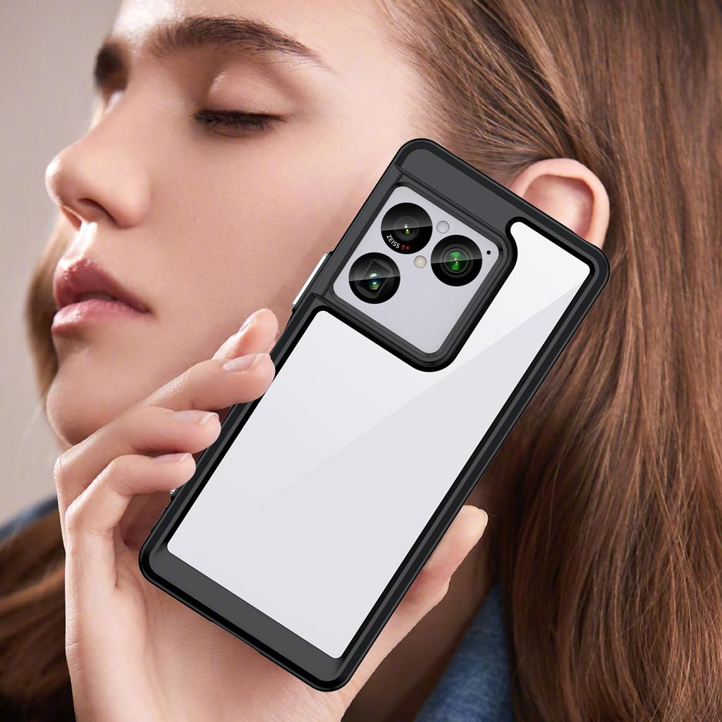 For Sony Xperia 1 VIII Transparent Hard PCCase For Sony Xperia 1 VIII Candy Color Frame TPU Silicone Shockproof Cover Bumper