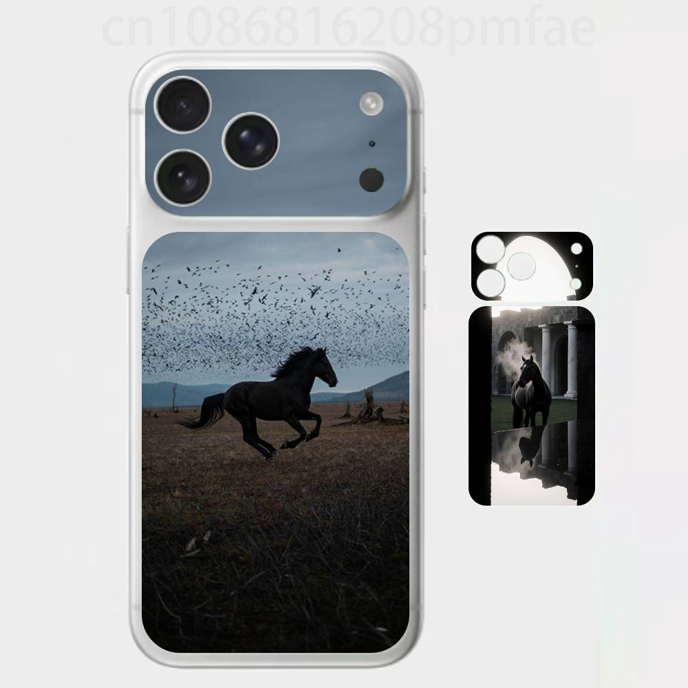 

Horse Landscape Premium Skin Wrap for iPhone 17 Pro/Max, Back Frame Camera Protective Decal (Not Case) iPhone17promax
