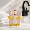 2 Slot Toothpaste Toothbrush Rack Chicken Shaped Toothbrush Storage Stand  Home Bathroom Decor