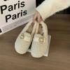 Wool Shoes for Women's Outer Wear 2025 Winter New Models, Jue Jue Zi, One-pedal Women's Shoes, Velvet Warm Cotton Shoes, Doudou Shoes Tide
