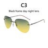 BOYSEEN Ultra Light Titanium Polarized Sunglasses Photochromic Frameless Sun Glasses Driving Fishing Goggles For Day And Night