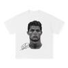 2026 Hot Selling Summer 100 Pure Cotton Unisexs Portrait Printed Fan Round Neck Short Sleeved Street Neutral Casual Retro Tshirt