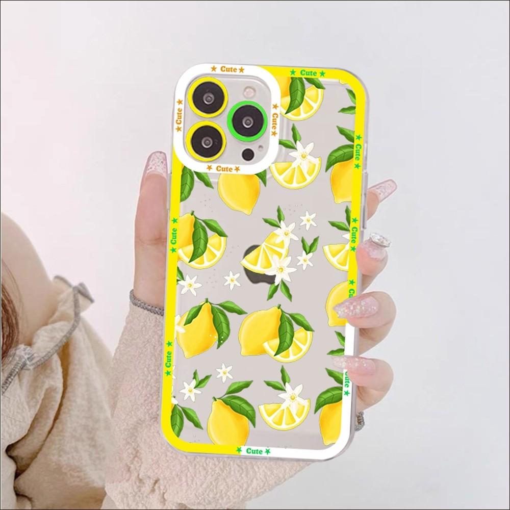 Fruit lemon Phone Case For iPhone 14 13 12 11 Pro Max XS X XR SE 2020 6 7 8 Plus Mini Protective Cover