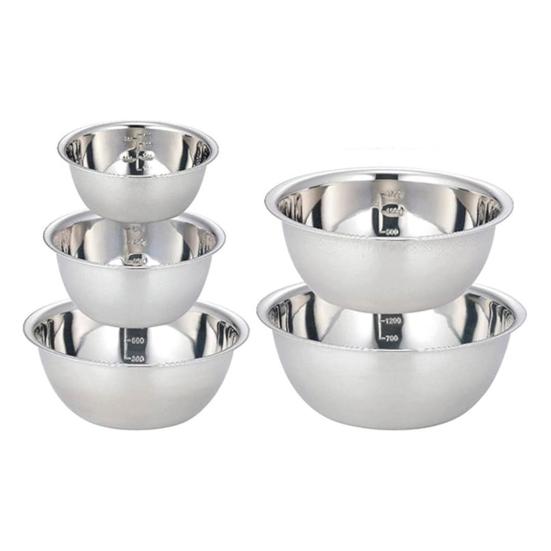 

Yousheng 5 шт. набор мисок для смешивания из нержавеющей стали пищевой без BPA полированная поверхность утолщенная многофункциональная большая суповая миска 1 Set