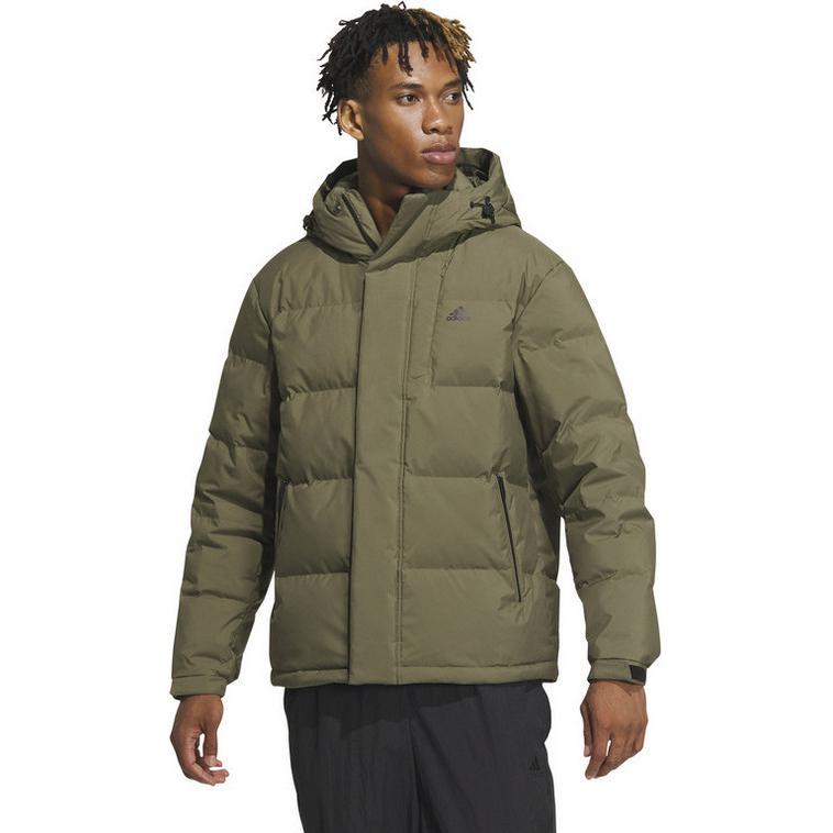 adidas Giacca Piumino con Cappuccio 600 Uomo Capispalla Rock-Layer-Verde Oliva IW0781
