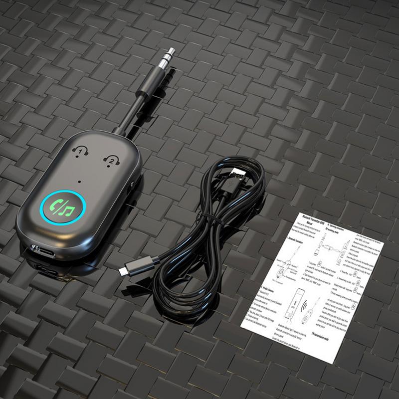 Car Receiver Adapter 2-in-1 Wireless Adapter For Car Laptop Supports 2 Devices Auto-reconnect Radio Adapter