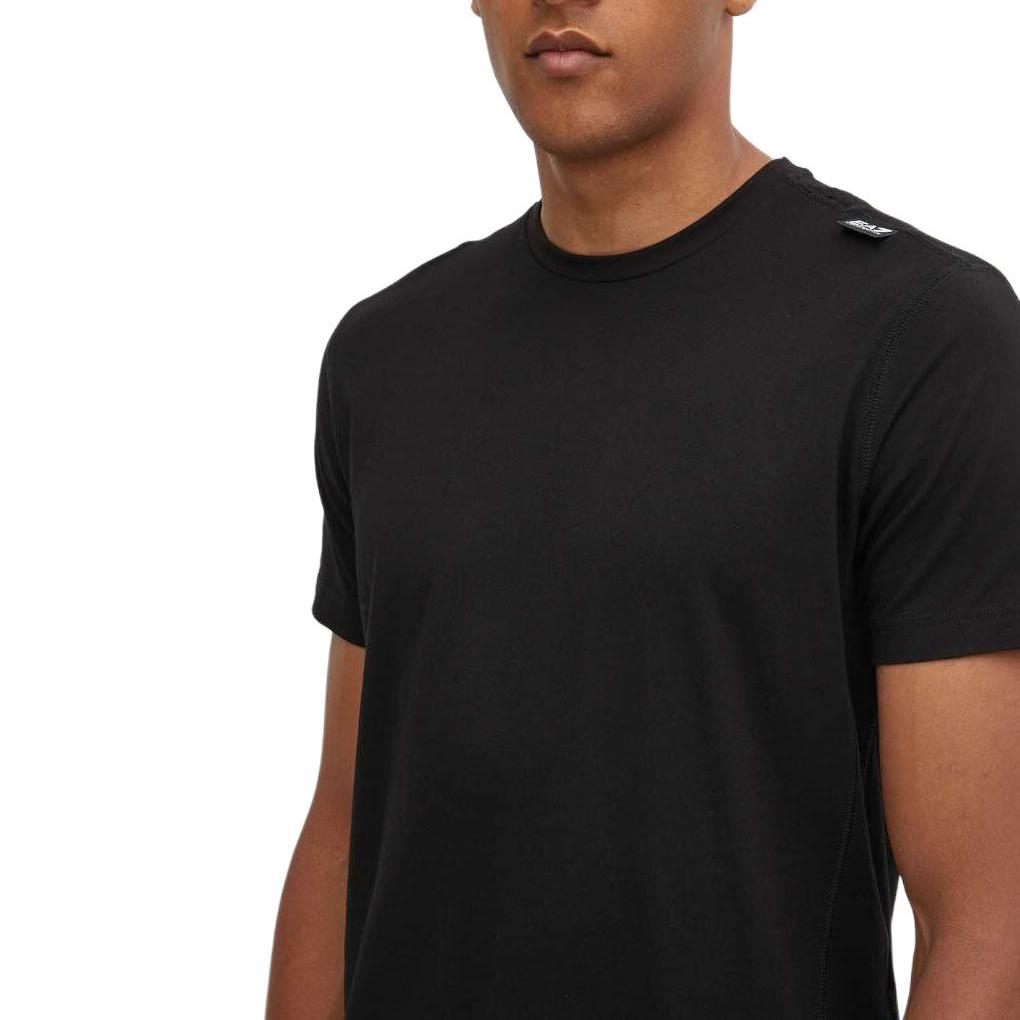 Emporio Armani Logo Print Short Sleeve Crew Neck T-Shirt Men tops Black 6DPT04-PJVPZ-0200