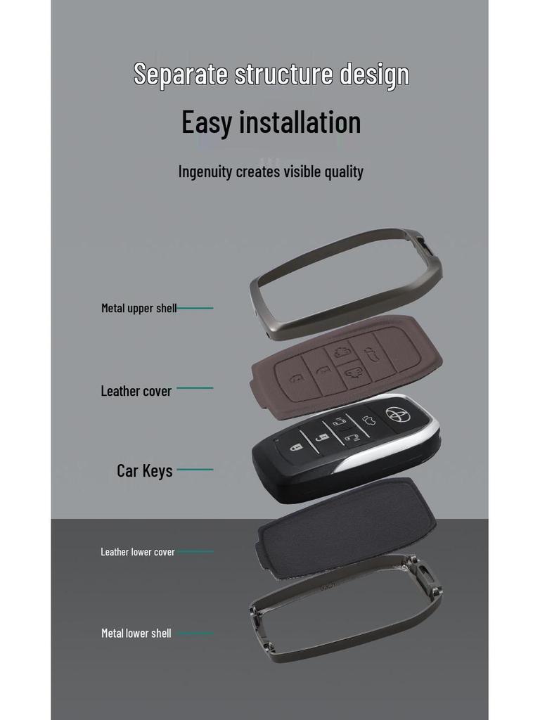 Alphard Vellfire 30 Series Zinc Alloy Key Fob Case