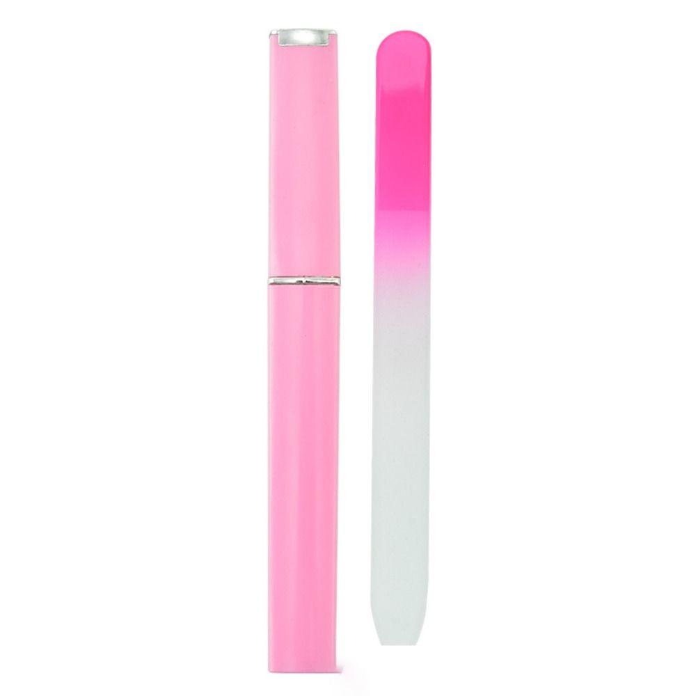 Buffer Colored Crystal Glass Nail File Polished Two-color Gradient Crystal File  Women