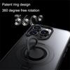 For iPhone 16 Pro Case Compatible with MagSafe Kickstand Matte PC+TPU Phone Cover with Silicone Ring