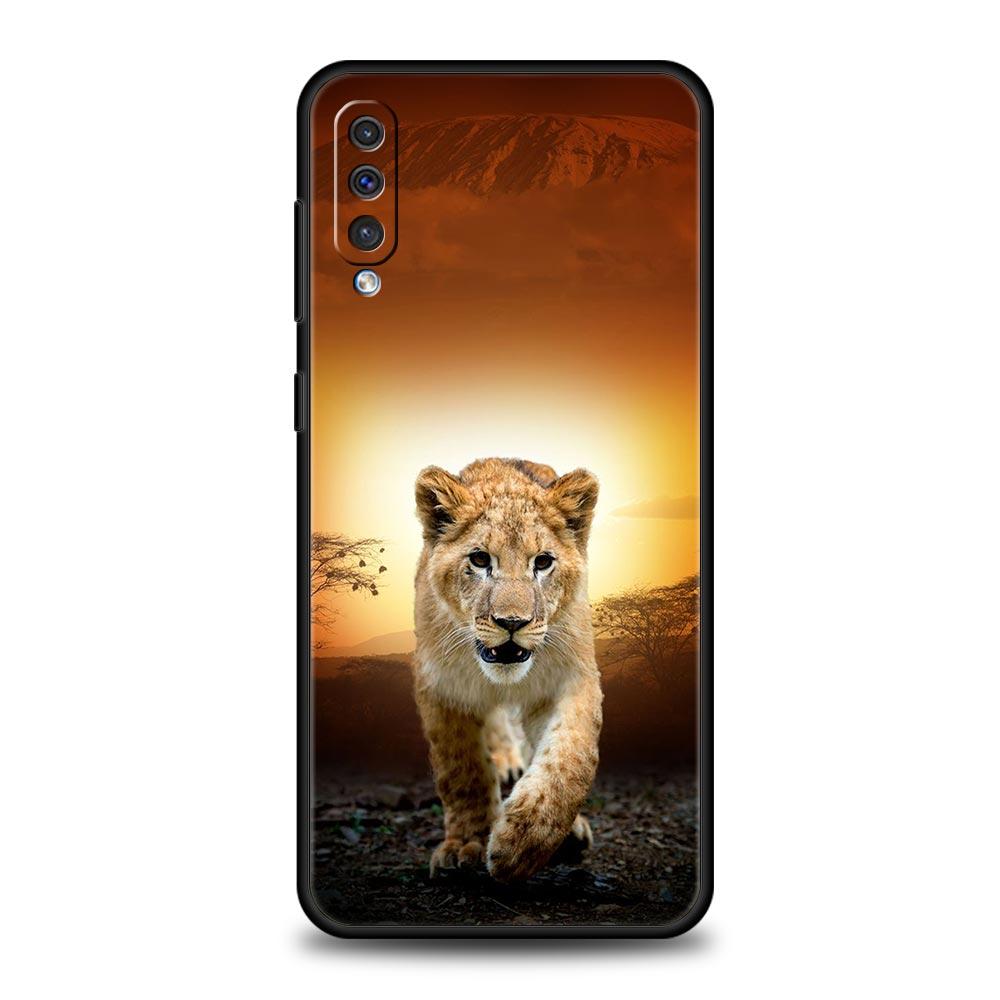 Animal Tiger Lion Case For Samsung Galaxy A12 A22 4G A32 5G A72 A52 A70 A50 A20e A30 A02s A10 A20s A10s A40 A04 Phone Cover Soft