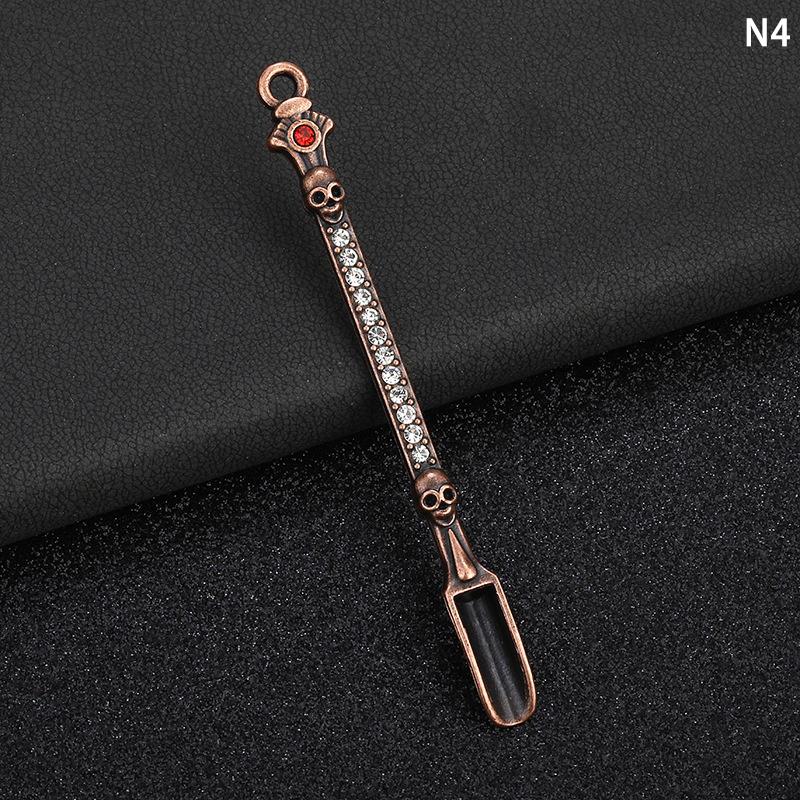 

1 шт. Металлическая маленькая ложка с мини-лопаткой для измерения порошкообразного лекарства, инструмент для сигаретных аксессуаров N4