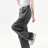 Overalls Women's Spring and Autumn Mountaineering Pants High Waist Retro Loose Wide Leg Bow Casual Sweatpants