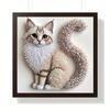 5D Diamond Painting Set  Fluffy Kitten Theme,  2D Flat Print,Ideal for Home Decor In Living Room, Bedroom
